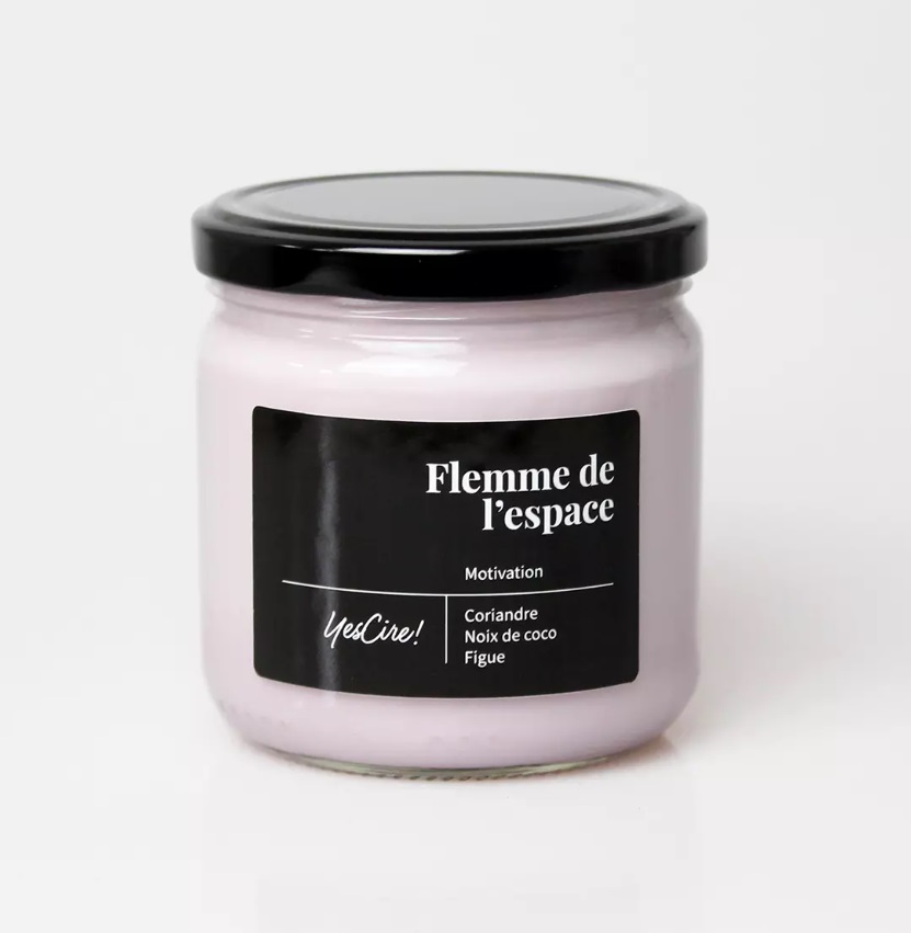 YESCIRE | Bougie "motivation" - Flemme de l'espace - Flemme like you