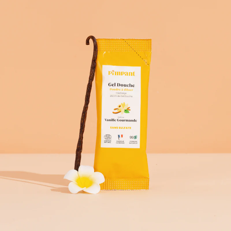 PIMPANT || Gel douche rechargeable en poudre à diluer – Vanille gourmande
