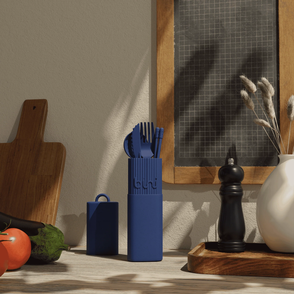 BINI || Couverts réutilisables et nomades – Bleu foncé 