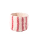 [AVE-2382] Aveva Design | Cache pot en laine bouillie - Thick Stripes - Red