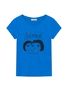 [YEY-S24W-G41241-Strong Blue] MADEMOISELLE YEYE | T-shirt sisterhood - Strong Blue (-XS-)