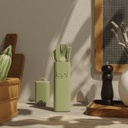 [BIN-kit007] BINI - Couverts réutilisables et nomades - Vert Olive