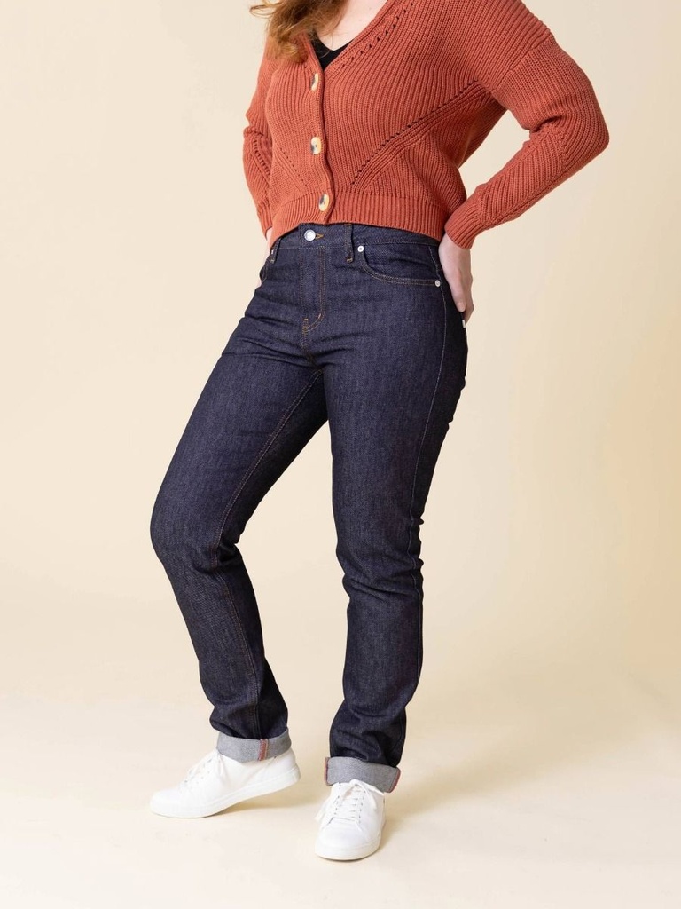 1083 || Jeans 203N Ajusté – Indigo Brut – Femme