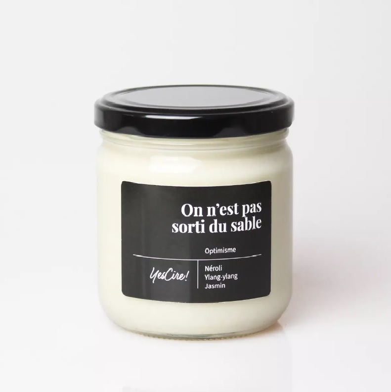 YESCIRE | Bougie "Optimisme" On n'est pas sorti du sable