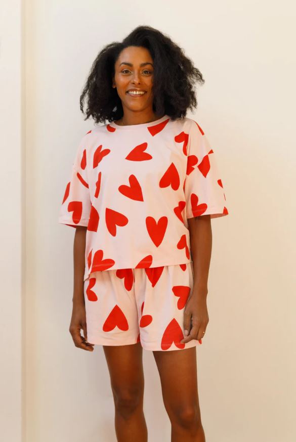 WE ARE JOLIES || Pyjama Court Coton Bio – Mi Amor Rose