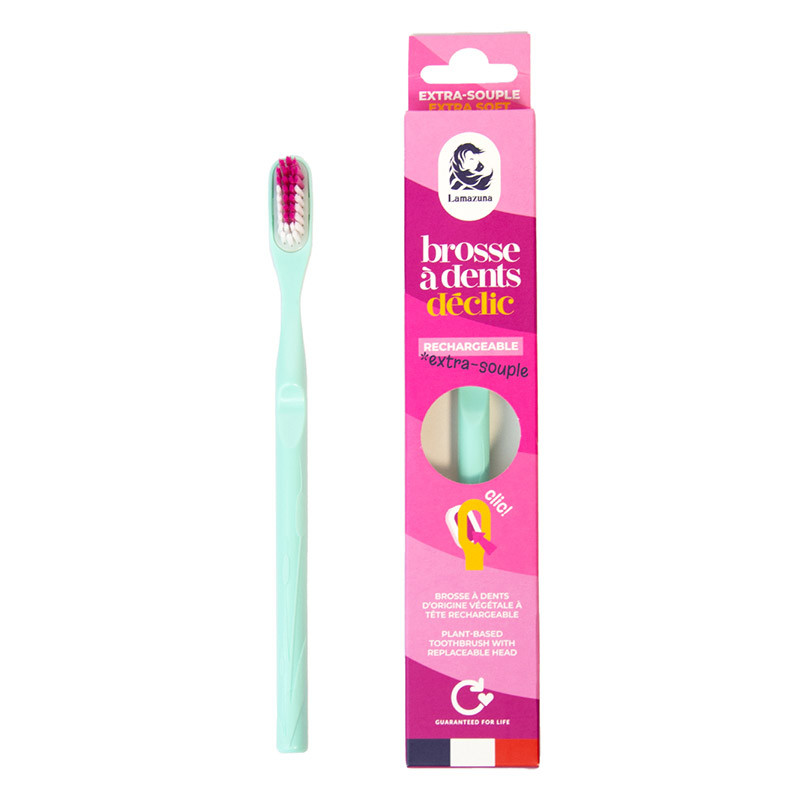 LAMAZUNA || Brosse à dents rechargeable extra souple – Vert d'eau