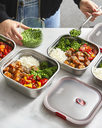 BLACK+BLUM || Boîte à Repas Carrée Inox Micro-ondable – 1400ml