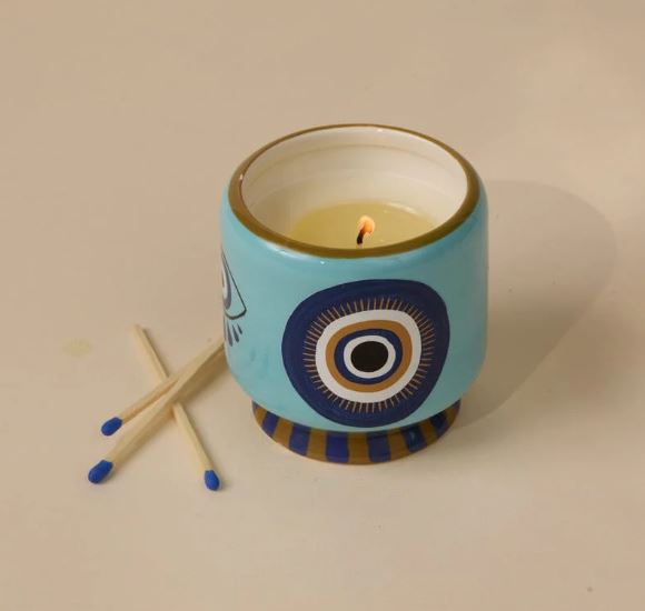 DESIGNWORKS COLLECTIVE || Bougie parfumée Adopo Eye Ceramic Candle – Encens & Fumée