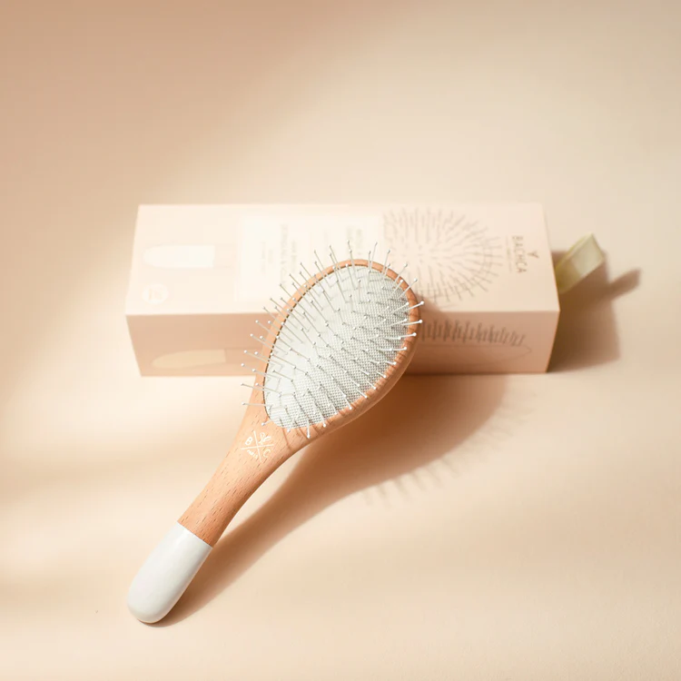 BACHCA || Petite brosse démêlage et volume – Bois naturel