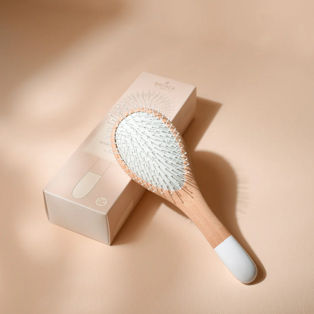BACHCA || Grande brosse démêlage et volume – Bois naturel