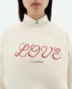 [THK-S25W-WSS00162-WHITE-XS] THINKING MU | Sweatshirt Bonnie Love Heart - White (-XS-)