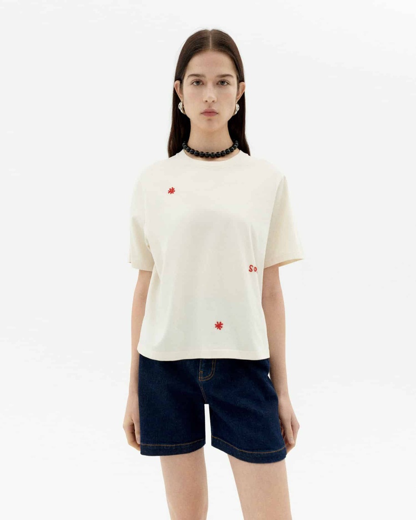 THINKING MU | T-shirt Sol sol Lucia - White
