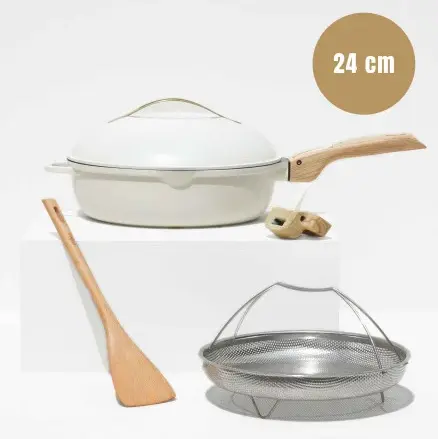 COOKUT || La Fabuleuse Poêle 8 En 1 – 24 Cm – Meringue 
