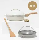 COOKUT || La Fabuleuse Poêle 8 En 1 – 24 Cm – Meringue 