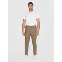 [KNO-S25M-1070055-1068-S-32] Knowledge Cotton Apparel | Pantalon Tim - Burned Olive  ( -S-)