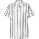 Knowledge Cotton Apparel | Chemise Box manches courtes - Blue Stripes