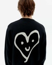 THINKING MU | Pull en maille Khem coeur - Noir