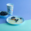 Koziol || Petite assiette 205 mm – Rayures bleu doux