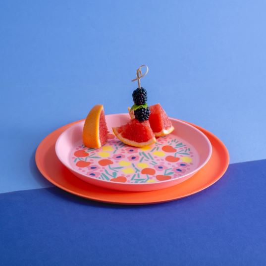 Koziol || Petite assiette 205 mm – Fleurs rose doux