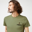 [FAG-S25M-S25TS0105-KAK06-S] FAGUO | T-shirt Arcy en coton - Fishing Therapy Kaki ( -S-)