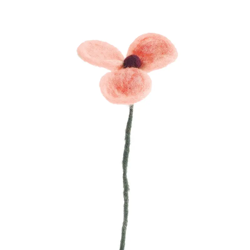 AVEVA DESIGN || Fleur En Laine Éternelle – Coquelicot Pêche 