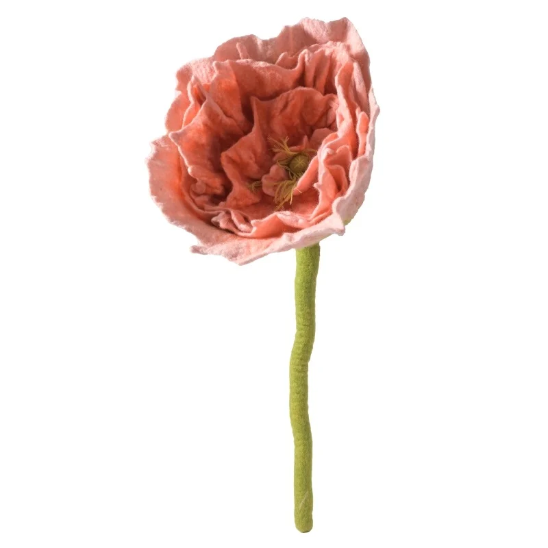 AVEVA DESIGN || Fleur En Laine Éternelle – Grande Pivoine Framboise