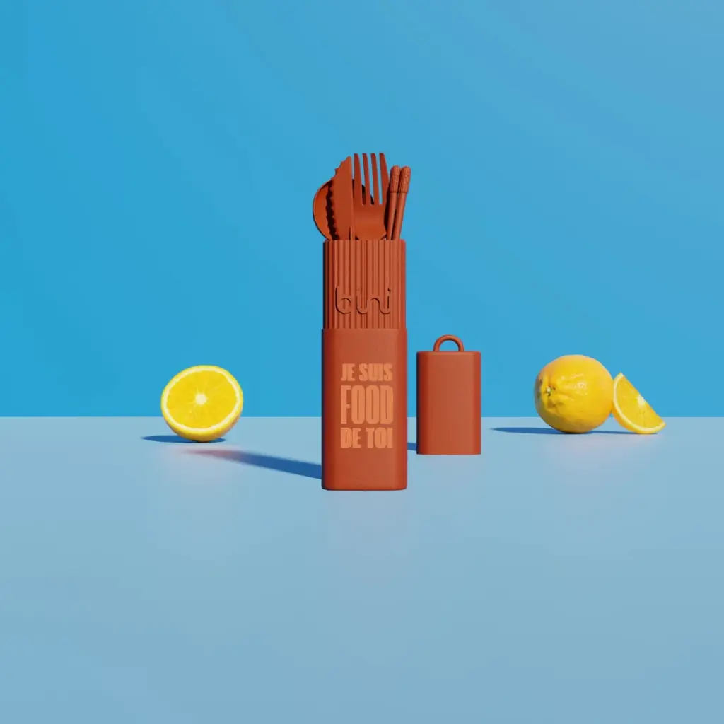 BINI || Couverts réutilisables et nomades personnalisés – Terracotta