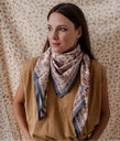 [BIN-FL_MAT_VAN] Bindi Atelier | Grand foulard Indien - Matira Vanille