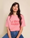 EMOI-EMOI | Le t-shirt Le bisou magique femme en coton bio - framboise