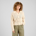 DEDICATED | Cardigan Knitted Rosendal Crochet - Vanilla White