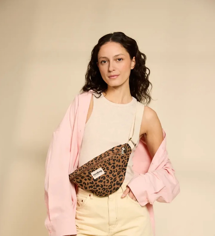 HINDBAG || Sac banane Olivia – Léopard cannelle