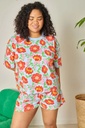 WE ARE JOLIES || Pyjama Court Coton Bio – Rosa Bleu Ciel