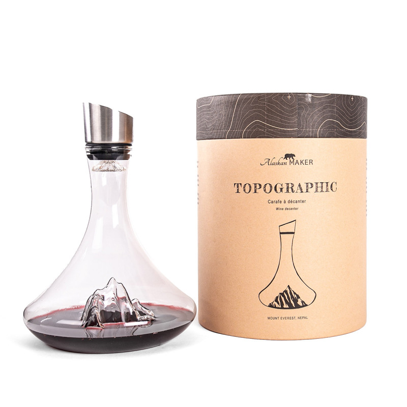 ALASKAN MAKER || Carafe à vin Topographic Pic du Midi