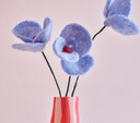 Aveva Design | Fleur en Laine éternelle - Coquelicot - Blue