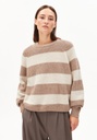 ARMEDANGELS | Pull Yarn à rayures - Camel melange