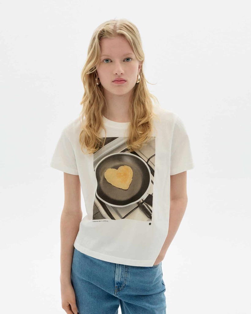 THINKING MU | PANCAKE IDA TEE - WHITE