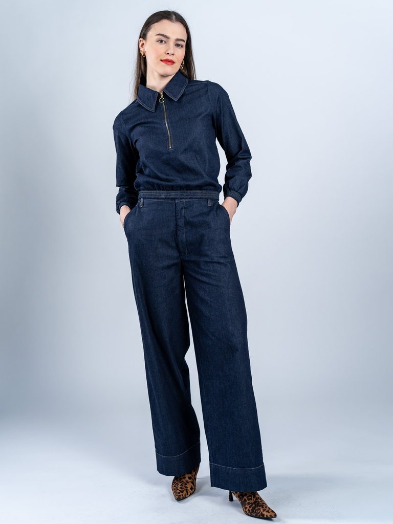MADEMOISELLE YEYE | Pantalon Easy Flow - Blue