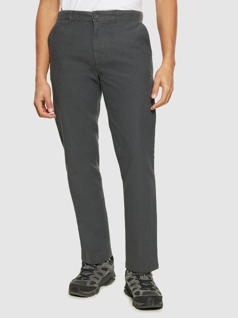 KNOWLEDGE COTTON APPAREL | Pantalon Chuck Flannel - Gray Pinstripe