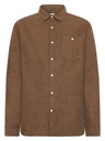 KNOWLEDGE COTTON APPAREL | Chemise Fishbone Flannel- Chocolate Torte