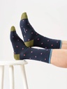 [BTR-W25M-TA701B-Navy Blue Toadstool-7-11] THOUGHT | Chaussettes - Mens Seasons Bamboo Crew - Navy Blue Toadstool