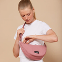 HINDBAG || Sac banane demi-lune Andrea – Rose blush