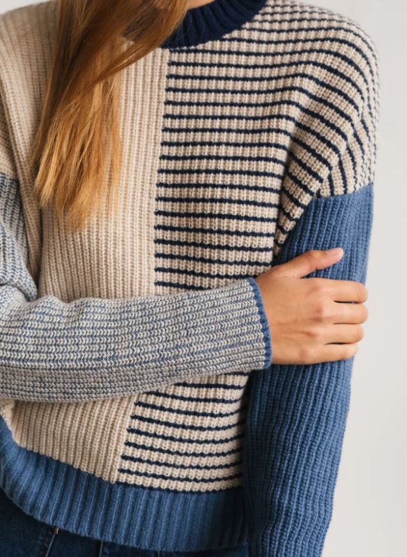 TWOTHIRDS | Pull Tubai - Blue block Colour