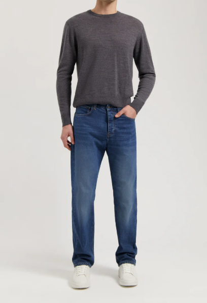 MUD JEANS || Jean Alex Mid Loose – Rustic Blue – Homme