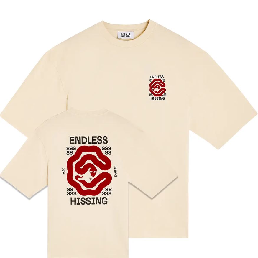 BASK IN THE SUN | T-shirt Snake - Cream