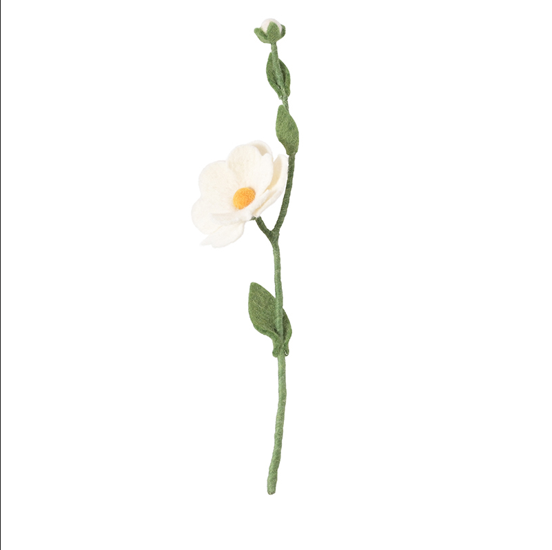 AVEVA DESIGN || Fleur En Laine Éternelle – Rose Sauvage White