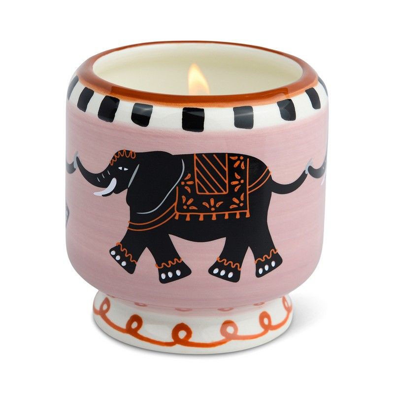 DESIGNWORKS COLLECTIVE || Bougie parfumée Adopo Elephant Ceramic Candle – Tabac Vanille