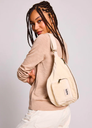 HINDBAG || Sac banane XL Sofia – Velours beige