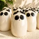 PICURU CERAMICAS || Figurine en céramique – Amulette Panda de la paix intérieure