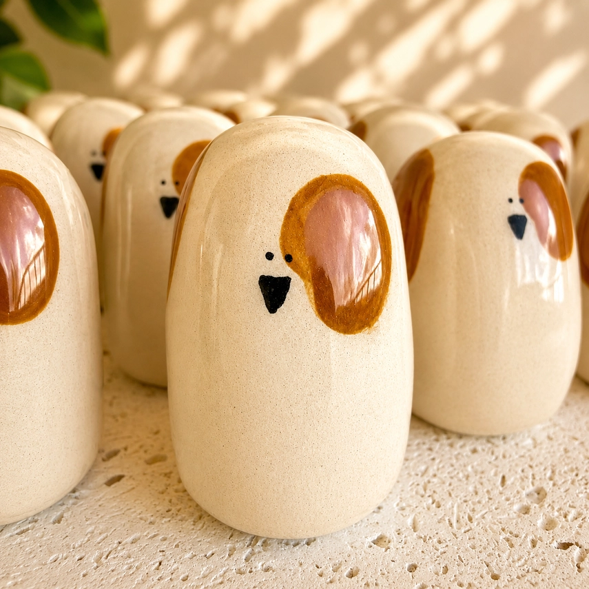 PICURU CERAMICAS || Figurine en céramique – Amulette Chiot de l'intuition