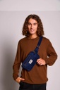 HINDBAG || Sac banane rectangulaire Harry – Velours marine